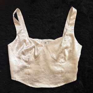 Nordstrom Cream Satin Blouse